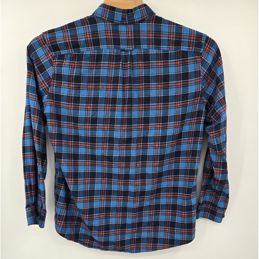 LL Bean Flannel Shirt Mens L Scotch Tartan Plaid Button Down Slightly Fitted - Picture 3 of 6